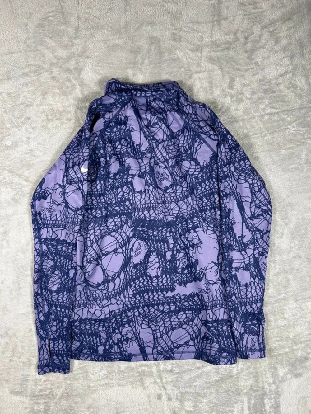 nike pro y2k purple graphic full zip jacket size L
